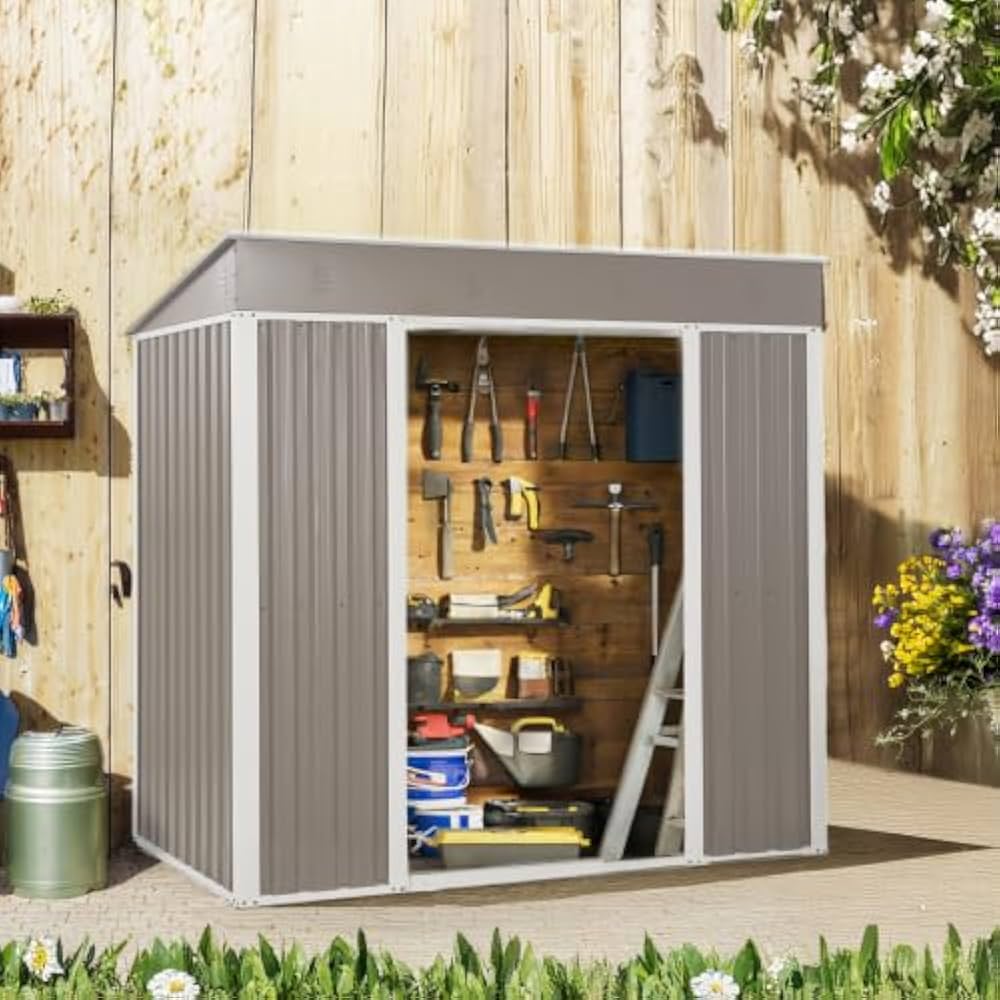 Amazon | 物置 屋外 スチール 倉庫 戸外収納庫 幅192*奥行き125